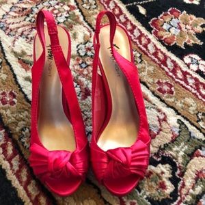 Beautiful red silky heels perfect for prom!